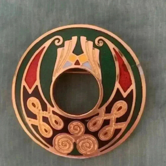 TARA Enameled Brooch, Book of Kells, Made in Dublin, Ireland - Picture 1 of 5